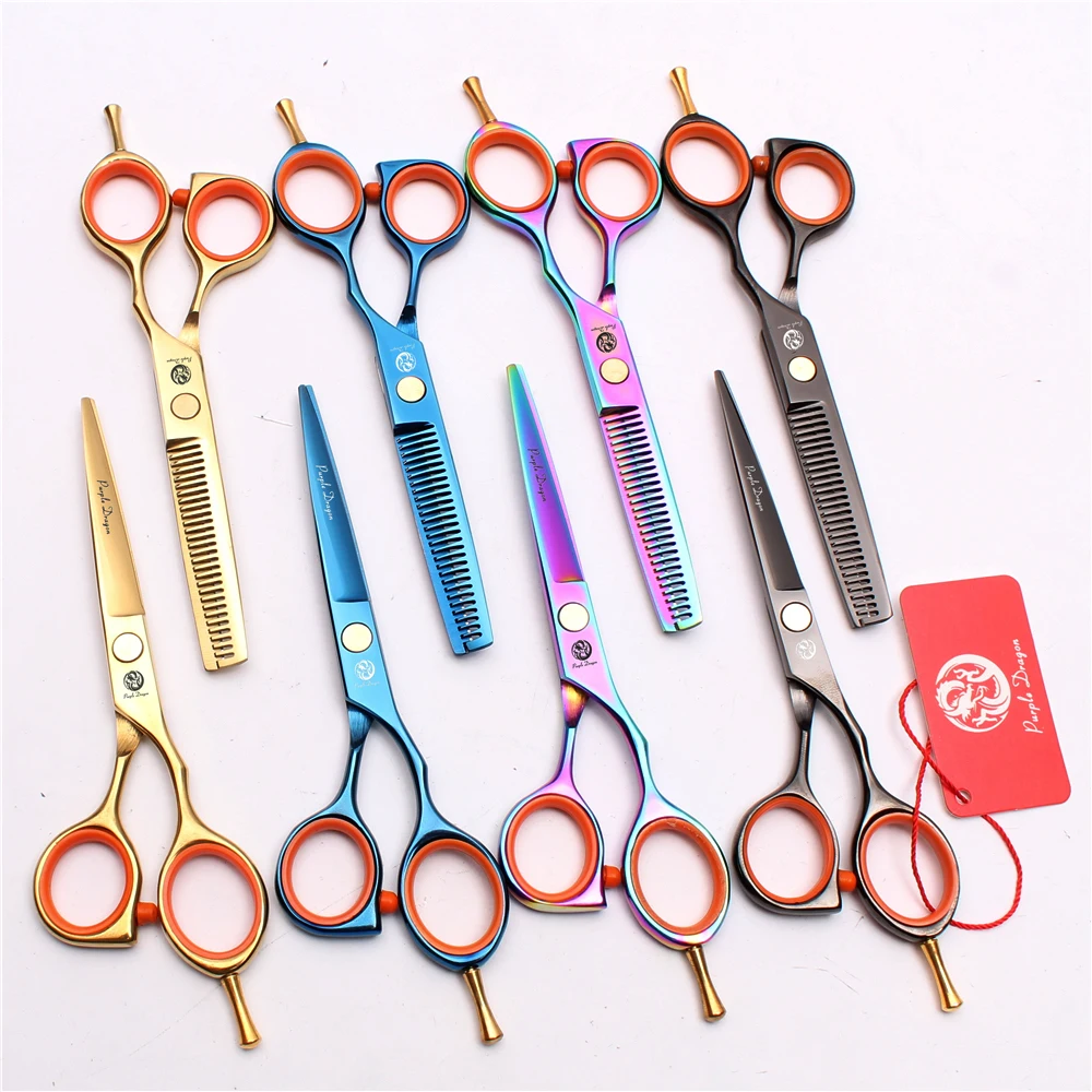 

1014Z 5.5" 16cm Purple Dragon Beauty Tools Barber Scissors Cutting Scissors Thinning Shears Hair Scissors Hairdressing Supplies