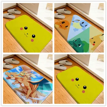 

Bath Mat Cartoon Pokemon Pikachu Printing Rug Toilet Carpet Flannel Non Slip Absorbent Shower Bathroom Floor Mat 40x60cm