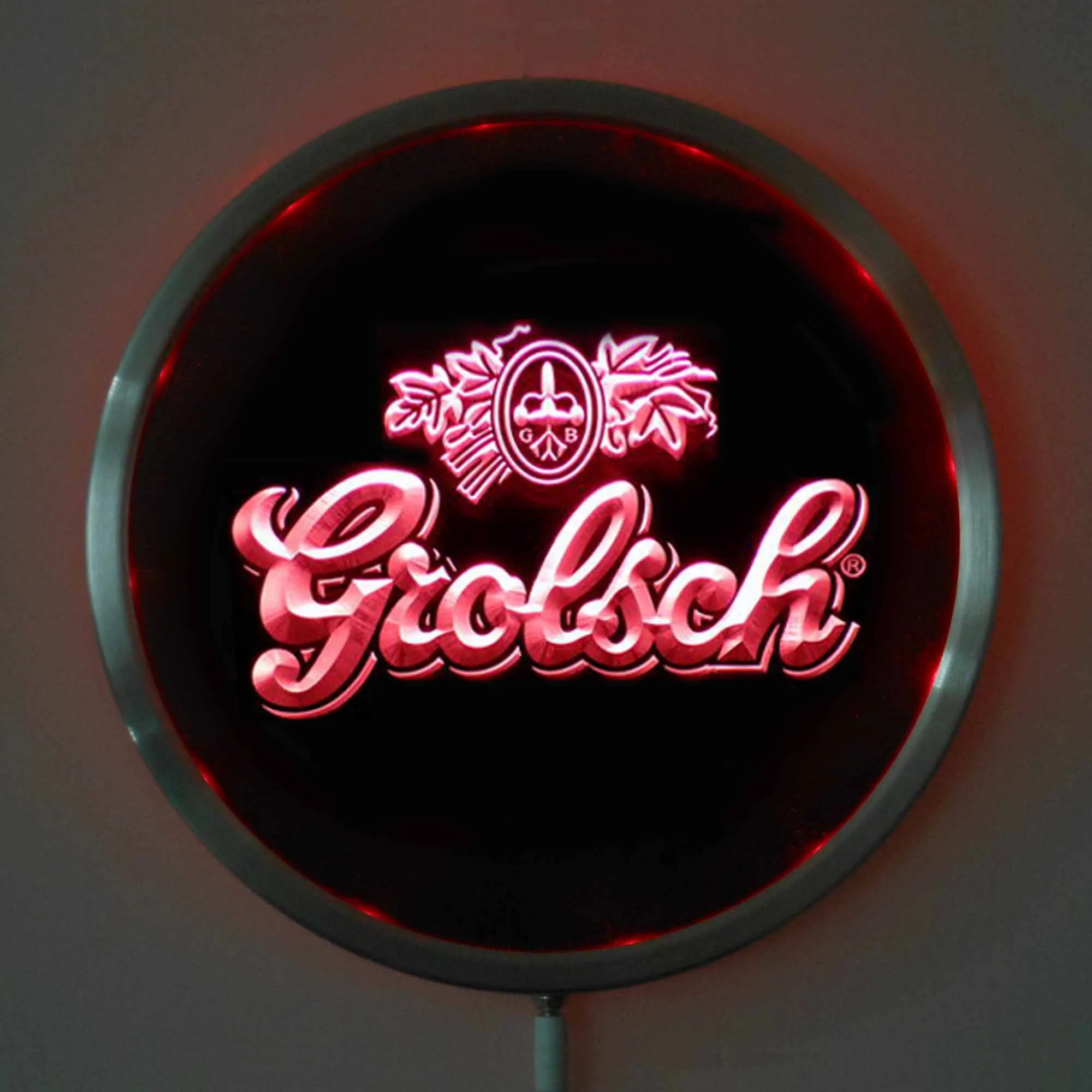 Rs-0007 Grolsch пивной светодиодный неоновый свет круглые вывески 25 см/10 дюймов-знаки бар с RGB многоцветной функцией дистанционного беспроводного управления