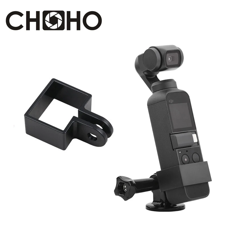For Osmo Pocket Accessories Protector Cover Case Extend + Long Screw 1/4 Tripod Adapter Base Mount For DJI Action Camera