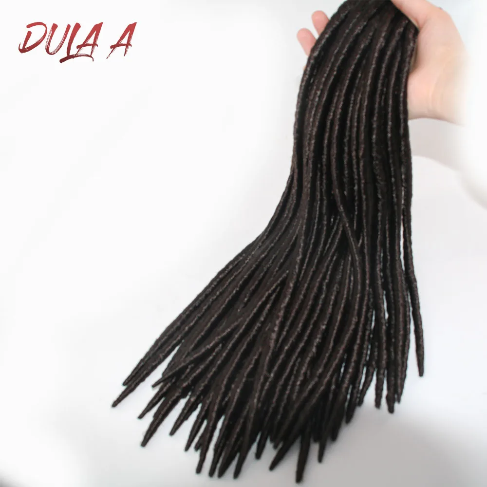 Dula подушка может составлять 1-9 пакетов для наращивания на всю голову Faux locs синтетические косички для наращивания волос 12 18 дюймов#1B/1/2/27/30 бордового цвета