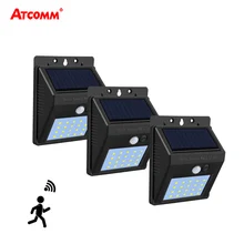 PIR датчик движения Солнечный СВЕТОДИОДНЫЙ светильник 20 40 светодиодный s 1200 мАч Батарея Солнечный светодиодный настенный светильник IP65 открытый сад уличные фонари