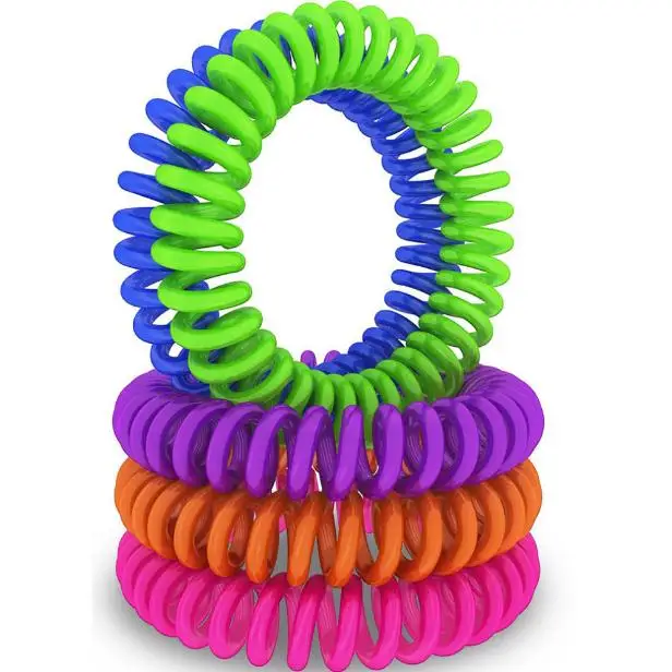 Squillare Il Telefono di Estate Repellente della zanzara Oli Vegetali Naturali Phone Strap Elastico Anti-zanzara Braccialetto A Spirale Polso della Mano