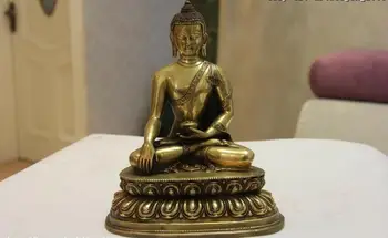 

Tiber Buddhism Temple Brass Copper Shakyamuni Tathgata RuLai Buddha Statue