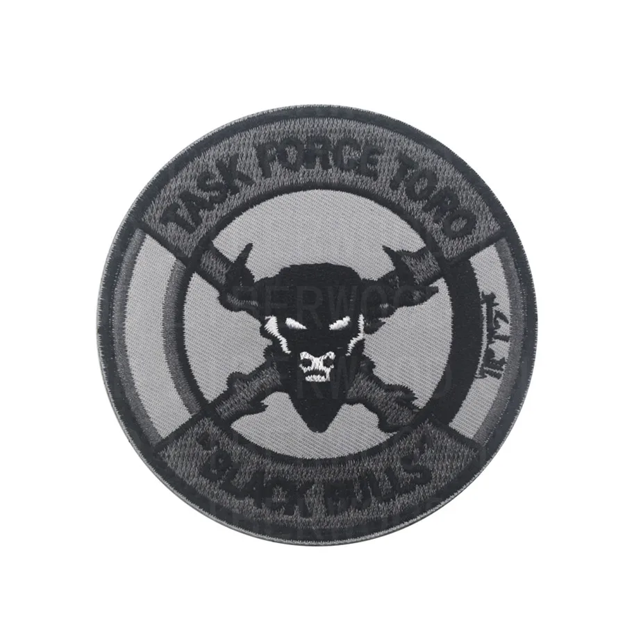 

Black Bulls Task Force Toro Military Patch Fabric Embroidered Badge Patch Tactical Sticker for Clothes with Hook & Loop