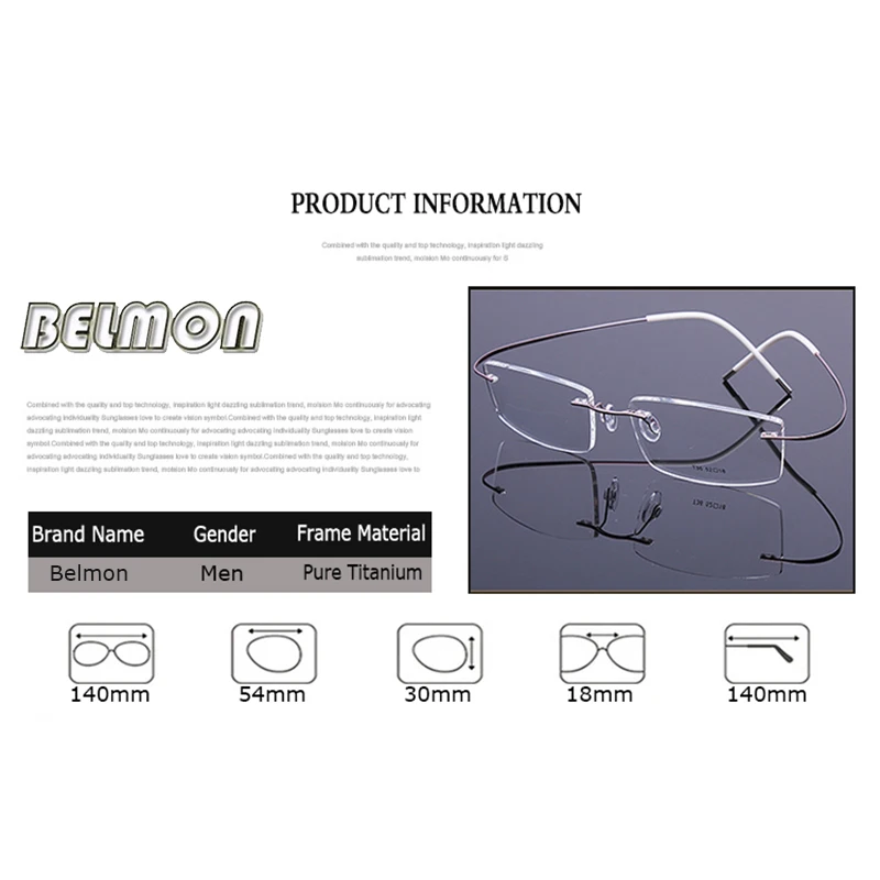Оправа для очков из чистого титана, для мужчин и женщин, без оправы, ультра-светильник, очки для компьютера, оптические очки, оправа для мужчин, прозрачные линзы, RS274