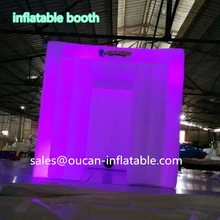 Лучшее качество портативный надувной фотостенд кубический тент
