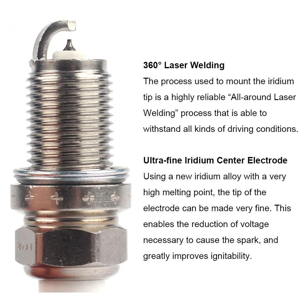 Dasbecan 4 шт. иридиевая Свеча зажигания VK20 5604 BKR6EIX11P IFR6D10 IFR6E11 12120032135 12122158252 12127526799 1125332 H98885-618K