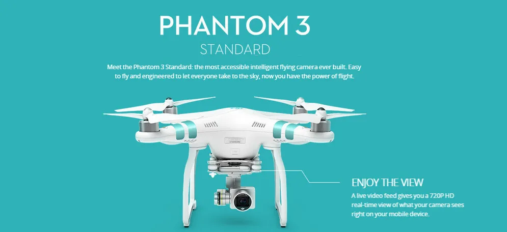 DJI Phantom 3 Standard With 2.7K HD Camera FPV Drone Quadcopter Rc Helicopter GPS Gimbal VS Phantom 3 Professional