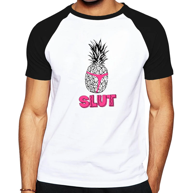 

Parody Pineapple Slut T Shirts Men Short Sleeve O-Neck Cotton humorous design tee shirt Funny Brooklyn 99 Men's T-Shirt camiseta