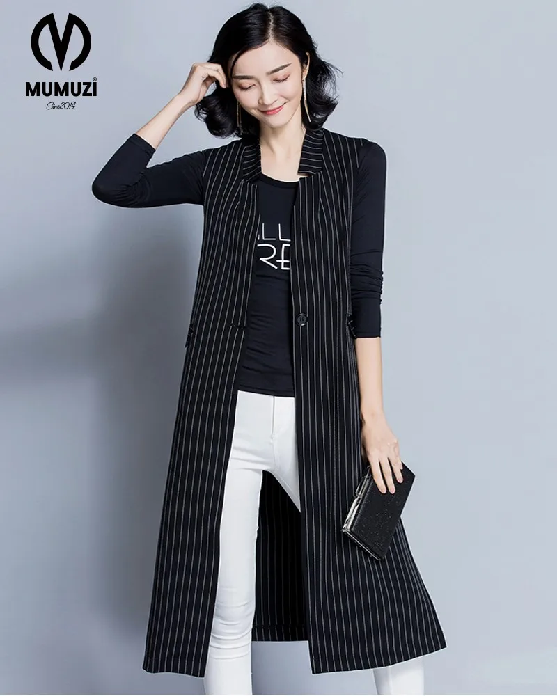 Buy Sleeveless Blazer Vest 2017 Spring Autumn Long