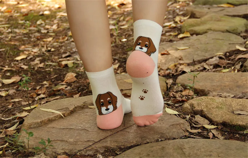 Магазин Crazy Fly весенние женские модные красивые хлопковые носки с рисунком собаки забавные носки с Мопсом бульдогом meias