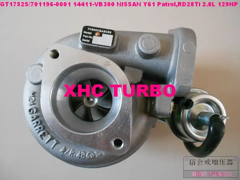 GT1752S 701196-0001 14411-VB300 Turbo турбонагнетатель для Nissan Y61 «Щенячий патруль», RD28TI 2.8L 129HP 97