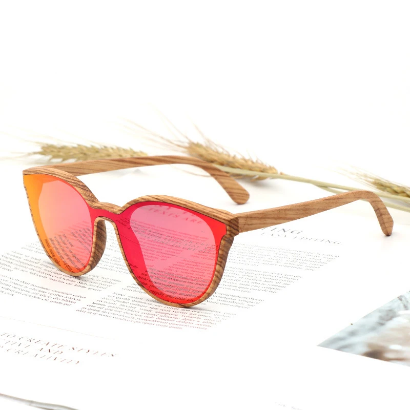Design blue Fashion Sonnenbrille Red pink Farbe Siamese 2018 purple tea Neue Lens Lens Holz Lens Runde Green Objektiv black Lens Lens Uv400 Lens IwZxx5qt