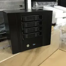 NAS чехол для компьютера N4 ITX алюминиевый корпус N4S шасси с горячей заменой маленький корпус для хранения данных 4 диска