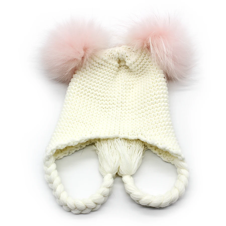 Детский набор шапки и шарфа для мальчиков и девочек, От 1 до 3 лет, популярные помпоны, косичка, зимние теплые шапочки