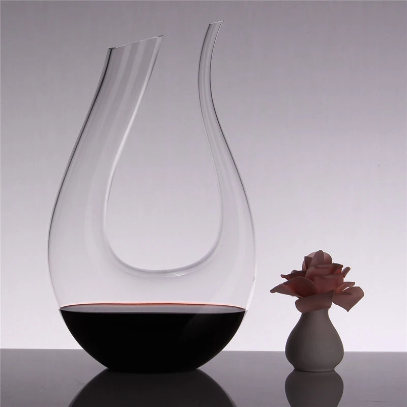 מוצר 1500ML Big Decanter Handmade Crystal Red Wine Brandy Champagne Glasses Decanter Bottle