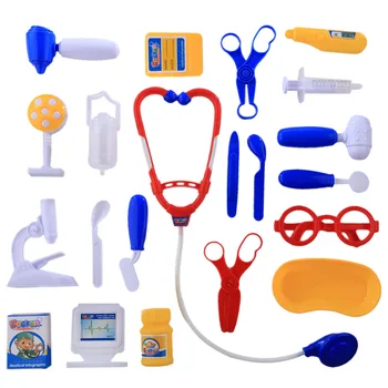 

21 Pcs/set Doctor Kit Medical Equiment Tools for Children Playing Children Early Educational Toys