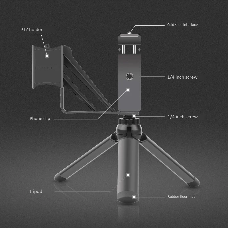 Крепление для телефона складной штатив для-Dji Osmo Карманный ручной карданный Стабилизатор камеры Стенд Портативный кронштейн держатель зажим Крепление для обуви