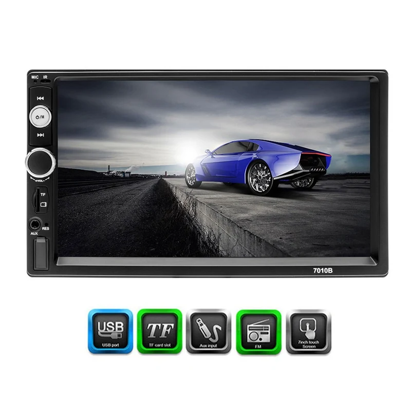 

7018B 7 Inch Bluetooth V2.0 Car Stereo Radio FM Touch Screen MP5 Player Built-In Navigation Player