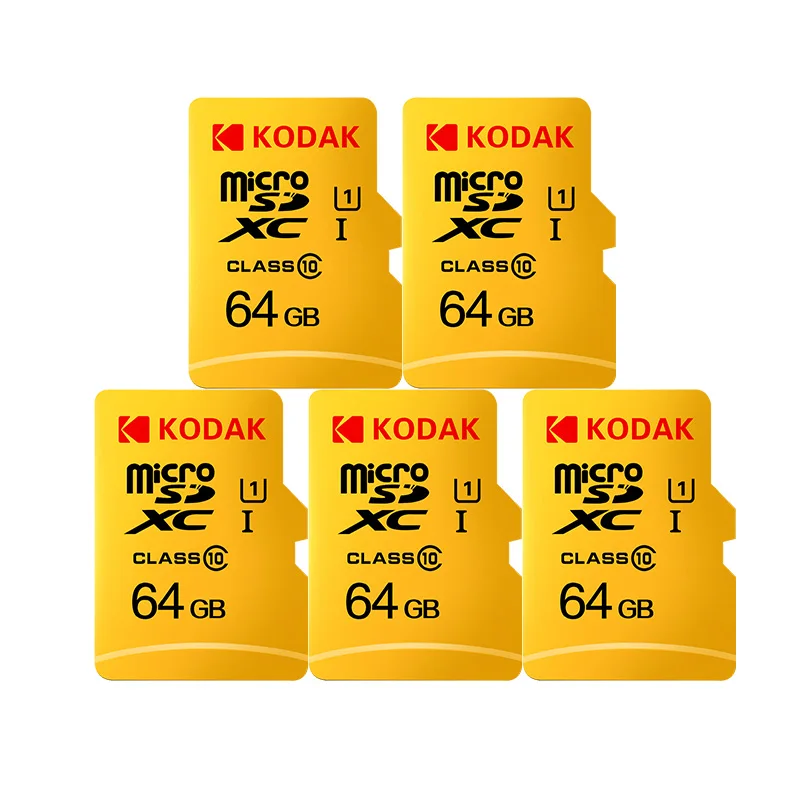 Карта флеш-памяти KODAK U1 128 Гб 64 ГБ 32 ГБ 16 ГБ Micro SD карта tarjeta de высокоскоростная карта памяти MicroSD карта TF/SD карта класса 10 - Емкость: 64GB 5 pieces