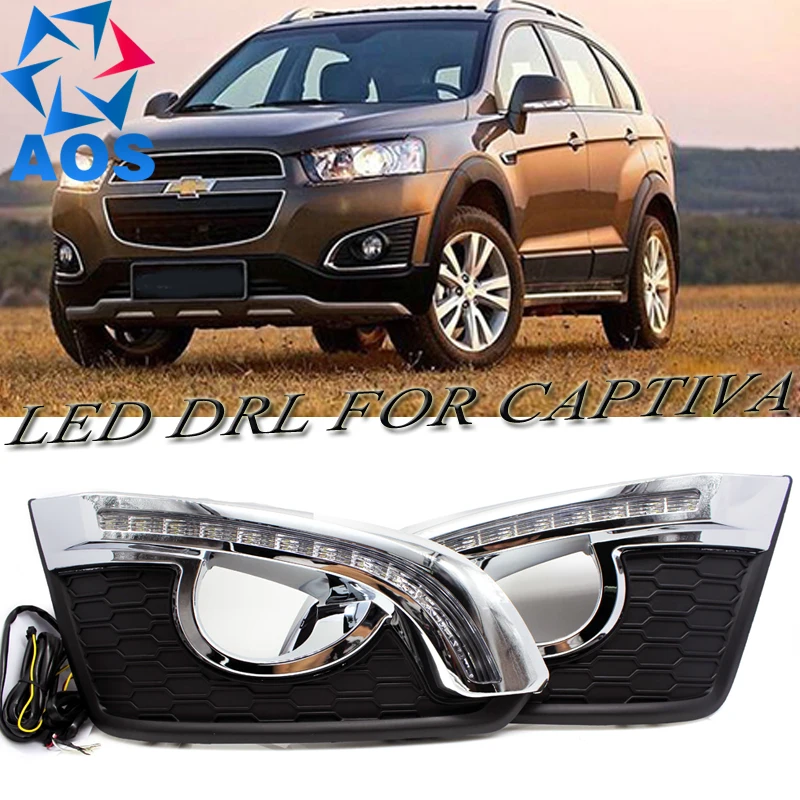 

2PCs/set freeshipping LED DRL Car daylight Daytime Running Light for Chevrolet captiva 2014 2015 2016