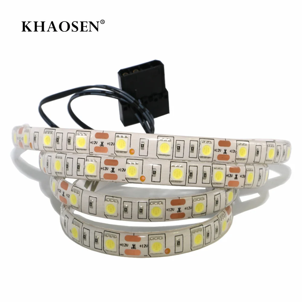 وحدة معالجة خارجية للحاسوب لاصق مصباح لاصق led أضواء ل pc حالة 5050 SMD مرنة LED قطاع 12 V DC خلفية PC SATA الطاقة إمدادات وحدة معالجة خارجية للحاسوب لاصق مصباح لاصق led أضواء ل pc حالة 5050 SMD مرنة LED قطاع 12 V DC خلفية PC SATA الطاقة إمدادات