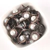 20Pcs 15x16mm Round Pearl Brads For Scrapbooking Crafts Metal Brad Rivets Shoes Decor Embellishment DIY Accessories c2583 ► Photo 1/4