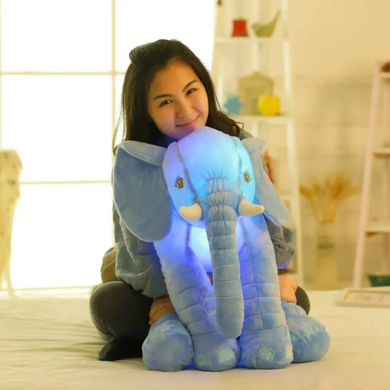 Мягкая игрушка слон светящаяся музыка 60 см слон для детской подушки японская плюшевая игрушка мягкие животные Kawaii диван-кровать детская подушка