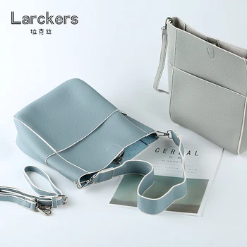 

Solid bucket women shoulder bag pu leather casual crossbody bag inside small composite handbag