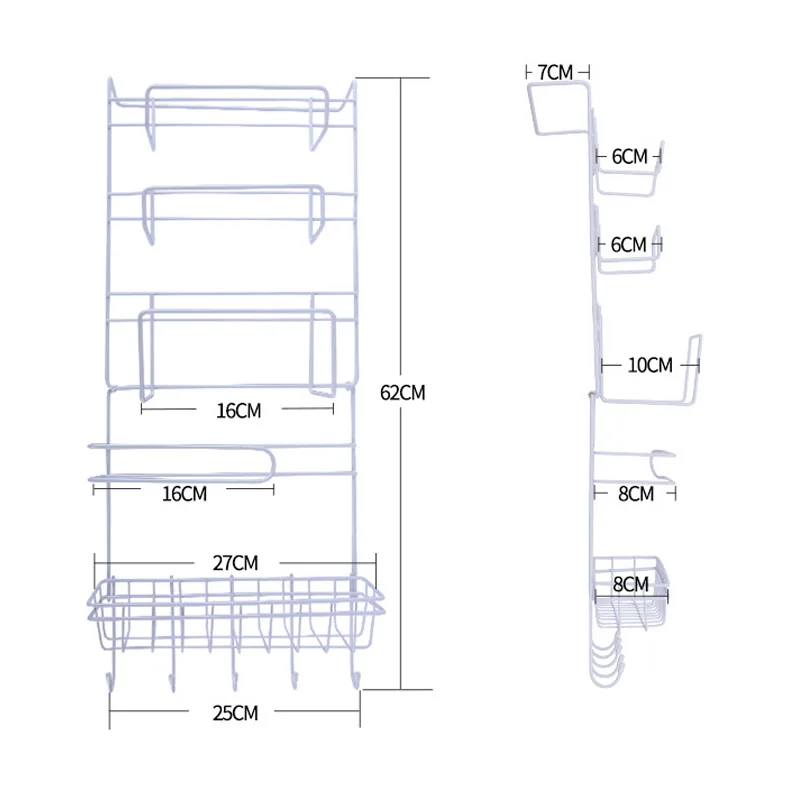 Miltifunctional кухонный держатель для хранения, боковая полка для хранения холодильника, органайзер для кухни, принадлежности, подвесной органайзер для холодильника