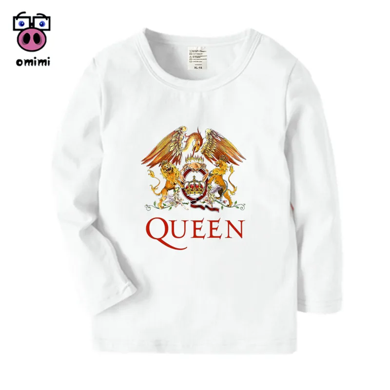 

Kid's Long Sleeve Queen Freddie Mercury Cartoon Printed T Shirt Boys Girls Autumn Casual Winter Kids T-Shirt