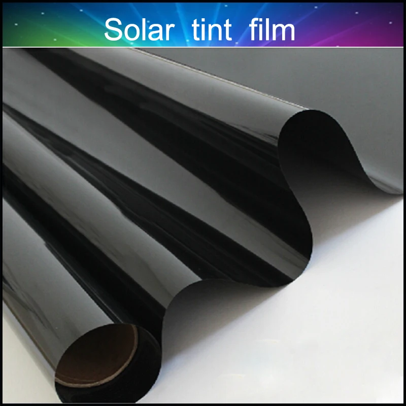 

Black Non-transparent Window Tint Film 100% Heat Insulation Window Foils With Privacy Protection N-00