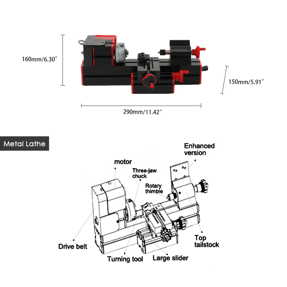 Мини токарный станок DIY 6 в 1 Многофункциональный моторизованный трансформатор лобзик шлифовальный станок бурильщик пластиковый металлический токарный станок дерево пильный станок