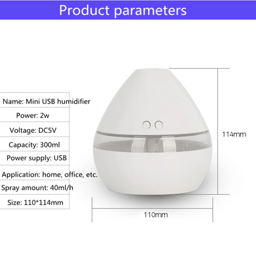 DEKAXI 300 мл в форме капли USB увлажнитель воздуха белый Арома диффузор эфирное масло диффузор для дома автомобиля номер мини увлажнитель