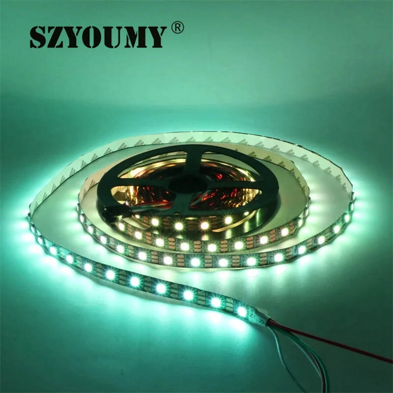 SZYOUMY WS2811 5050 SMD RGB полосы адресуемых 30leds 60leds/м Светодиодная Пиксели полосы 1 IC управления 3 светодиоды 5 м/шт. 16.5ft DC12V комплект