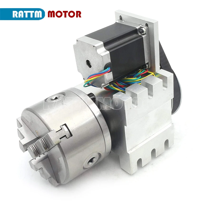 3 кулачковый патрон 4th Axis K11-100mm с ЧПУ делительная головка/ось вращения и задняя часть для мини ЧПУ гравировальный станок