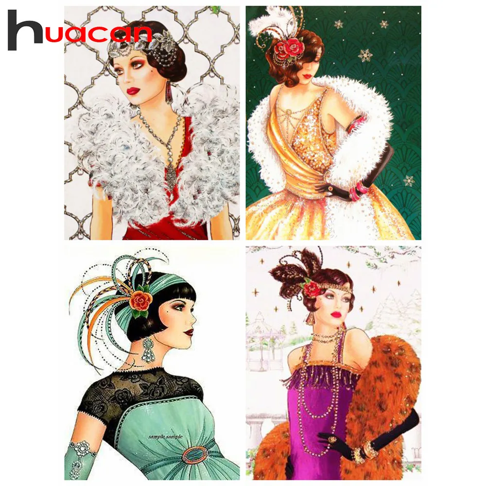 

Huacan Diamond Painting Full Square /round Women DIY 2019 Diamond Embroidery Character New Arriva Picture Of Rhinestones
