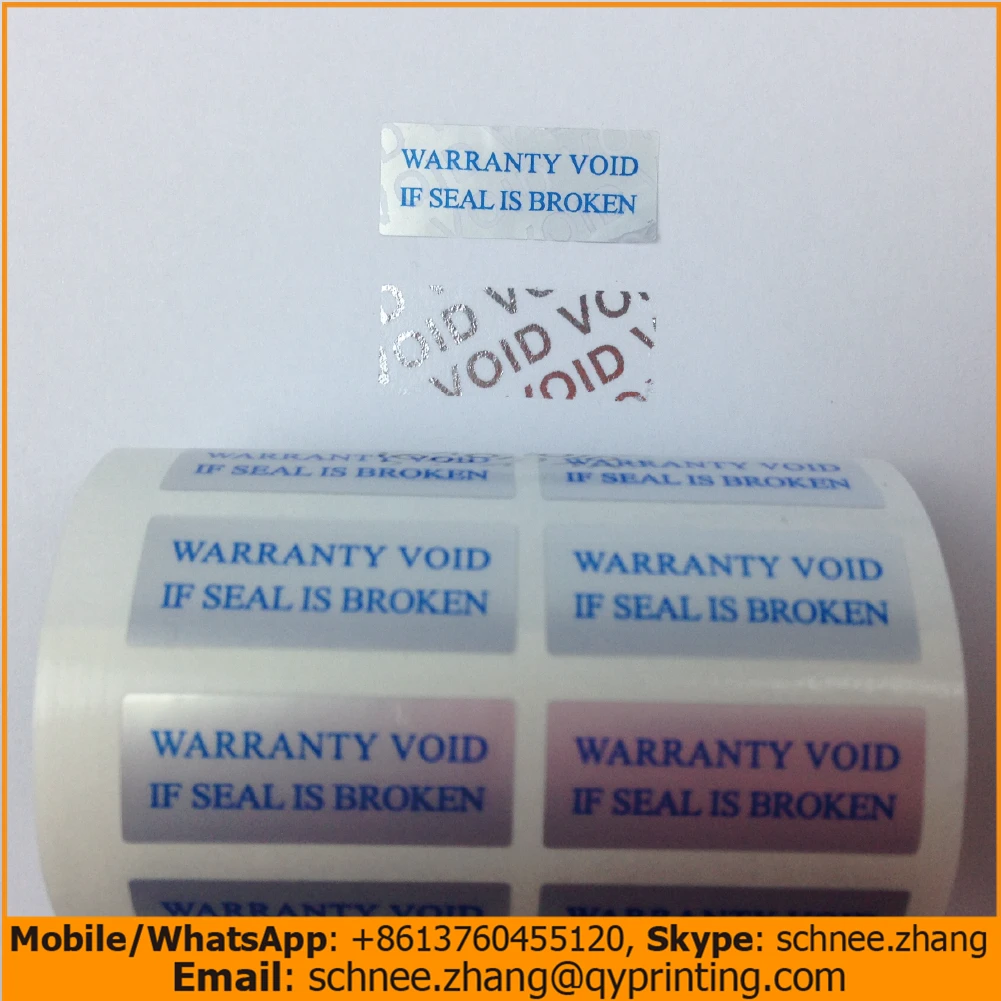 100pcs hot sale tamper proof labels product ahesive label warranty void if seal is broken secure sticker VOID OPEN 25*10mm