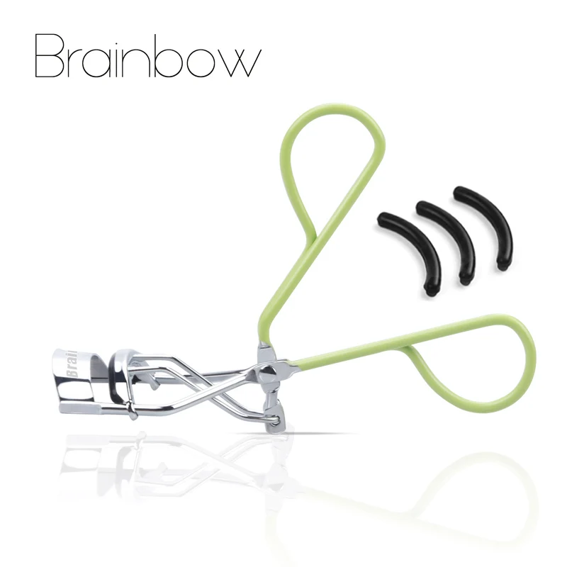Brainbow 1 шт. зеленые бигуди для ресниц профессиональные ручек металлический