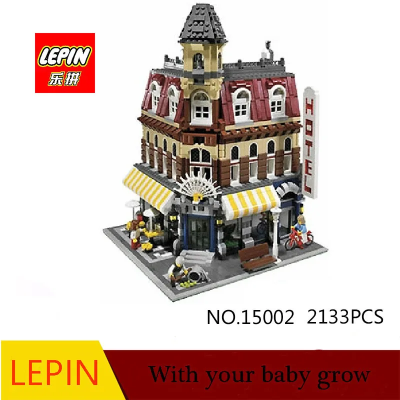 

DHL Lepin 15002 2133Pcs City Street Create Cafe Corner Model Building Kits Set Blocks Compatible With legoed city 10182