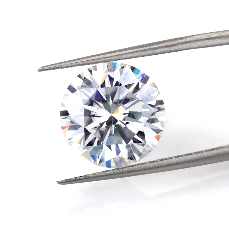 Бриллиант Муассанит 2 карата 8 0 мм EF цвет Moissanites Свободный Камень VVS1 превосходный