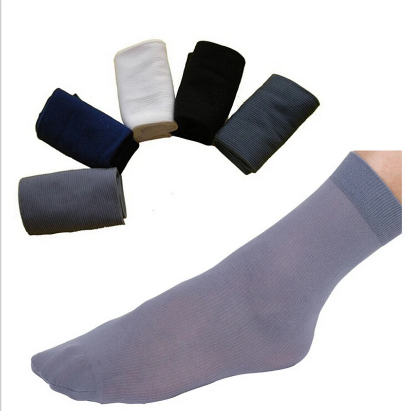 KLV 2 Пары Мужские дышащие летние черные носки из бамбукового волокна новые брендовые и высококачественные модные мужские носки