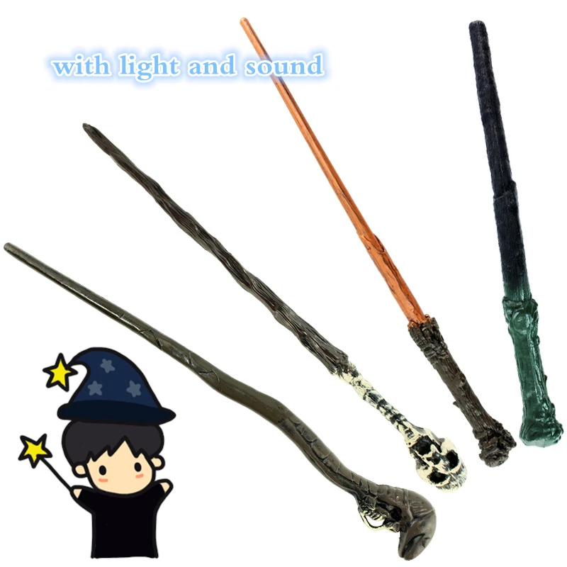 

Hot Sale Harry Potter Stick Led Lightting Magic Wand For Kids Cosplay Harry Potter Magical Wand With Light and Sound