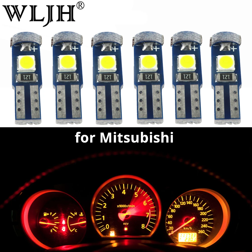 WLJH 6x T5 LED 74 светильник 3030SMD Приборная панель автомобиля лампа приборной панели для