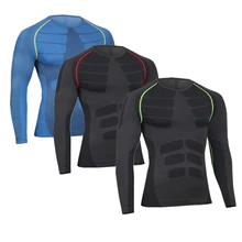 

2019 new tight men's cycling jersey sports long-sleeved clothes runing comfortable breathable fitness quick-drying clothes