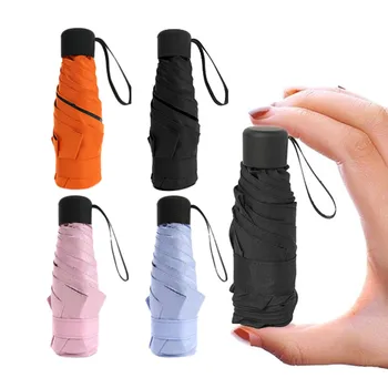 

Small Fashion Folding Umbrella Rain Women Men Mini Pocket Parasol Anti-uv Waterproof Portable Travel Wind Resistant Rain Gear