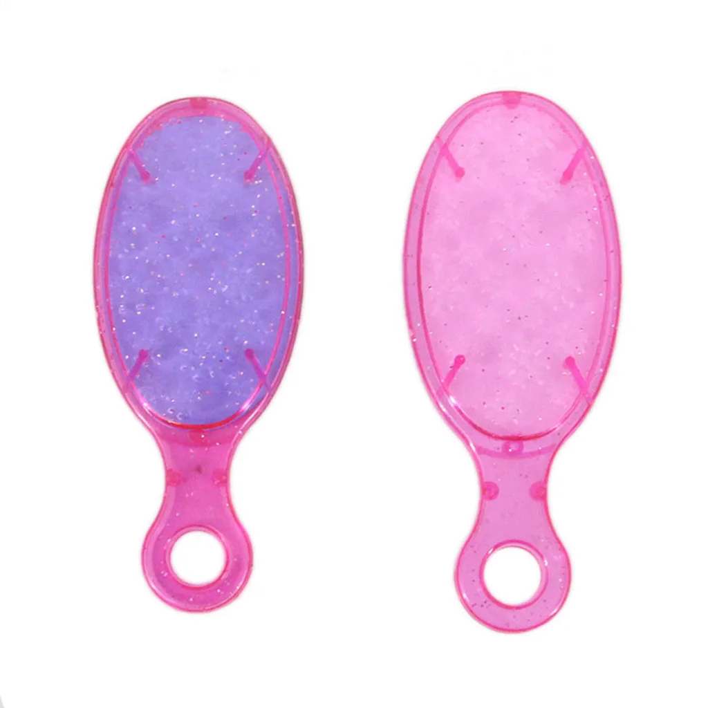 18 Inch Doll Hair Brush & Mirror Set, Bright Pink Glitter Hair Accessories, Perfect for   Dolls & More