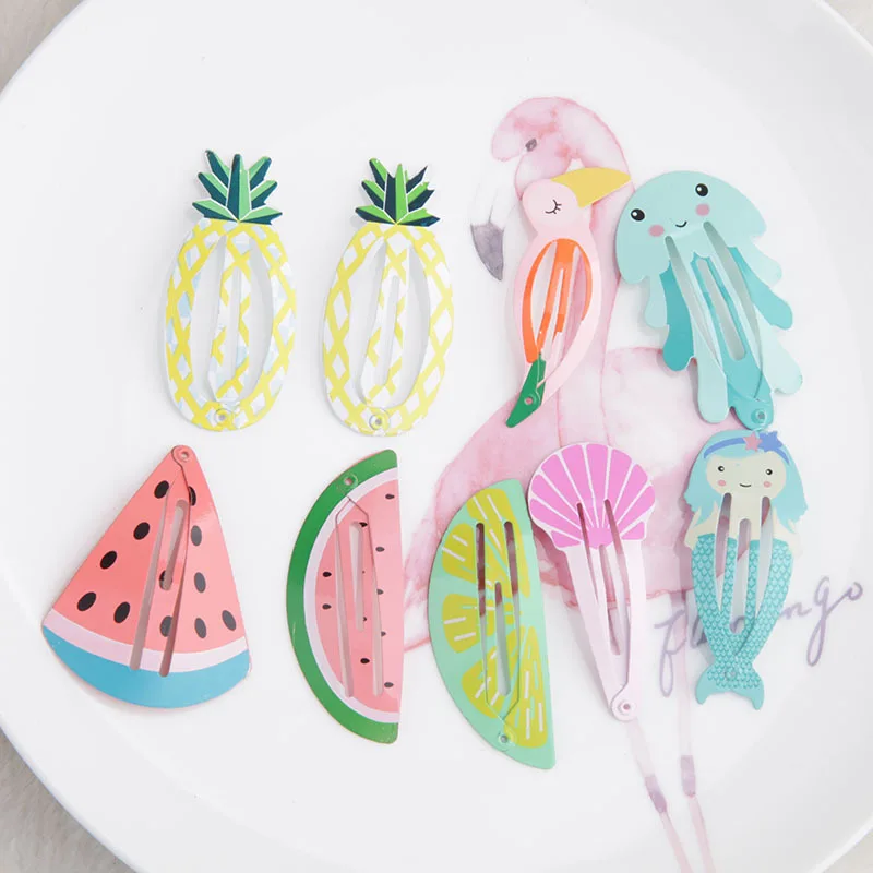 

2 pcs/set Cute Fruit Hair Clip for Lovely Girls Kids Hair Clips BB Side Hair Clips Snap Hairpins Children Gift Hair Accessories