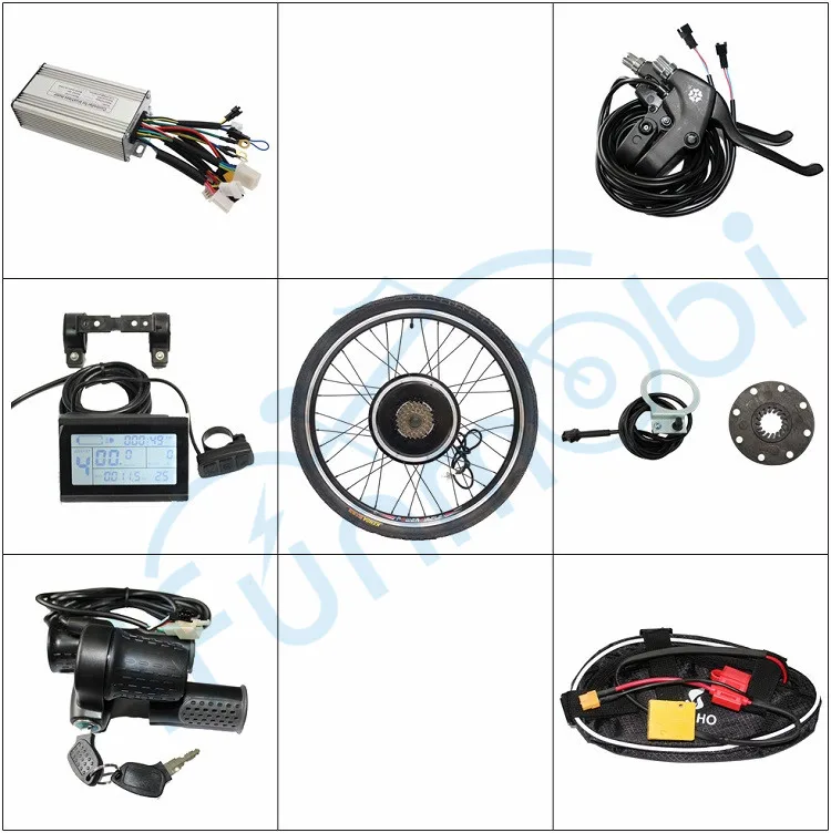 

Ebike kit 36V 48V 500W Rear Motorized Wheel Free 7 Speed Gear With Controller LCD Throttles PAS For Electric Bicycle Bike
